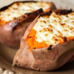 Baked Sweet Potatoes with Goat Cheese