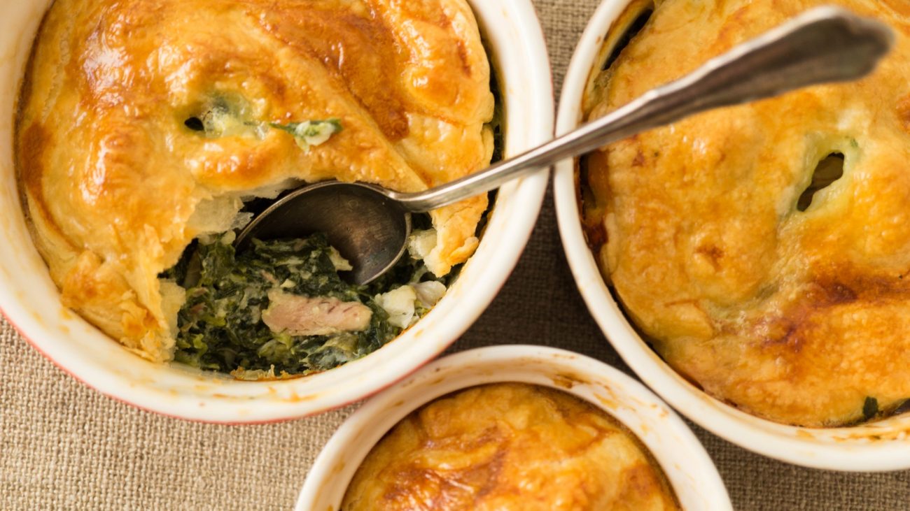 Smoked Fish and Spinach Pie