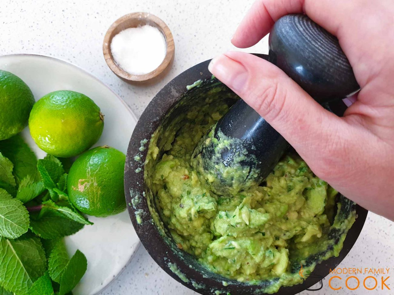 Guacamole with mint