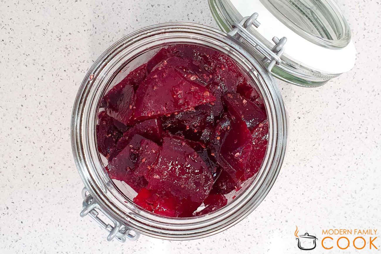 Baked pickled beets