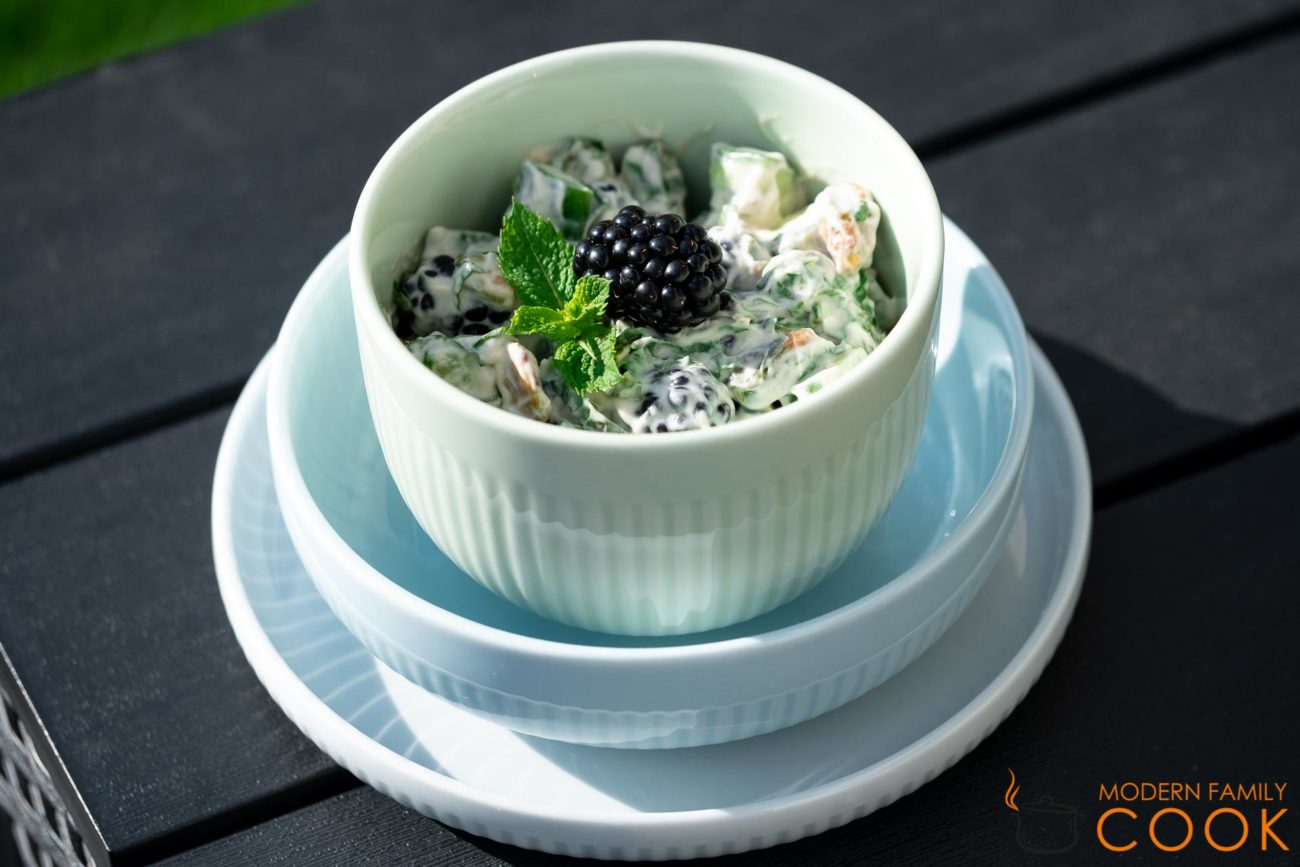 Blackberry & Cucumber Salad with Coconut Yogurt