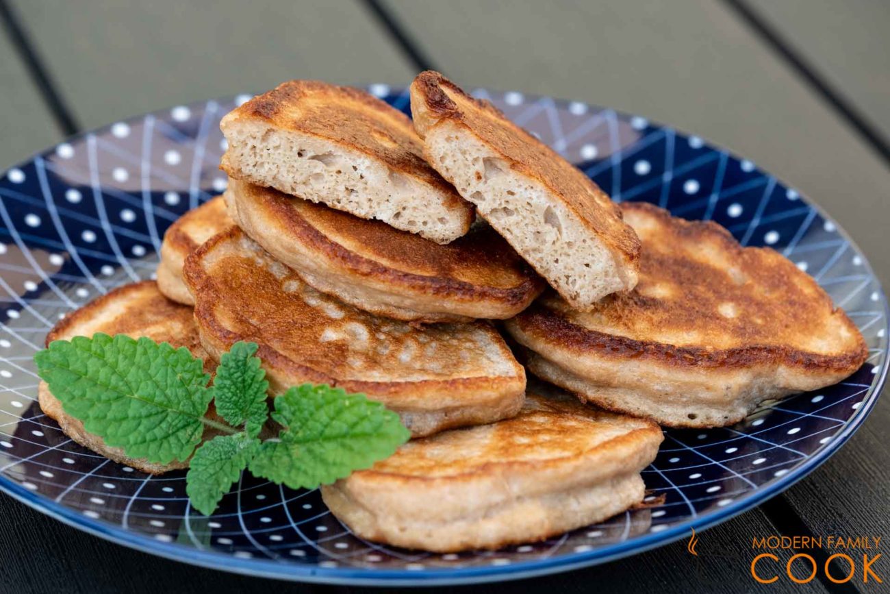 Buckwheat Pancakes from Natural Rice Sourdough Starter (Gluten-free, Dairy-free)