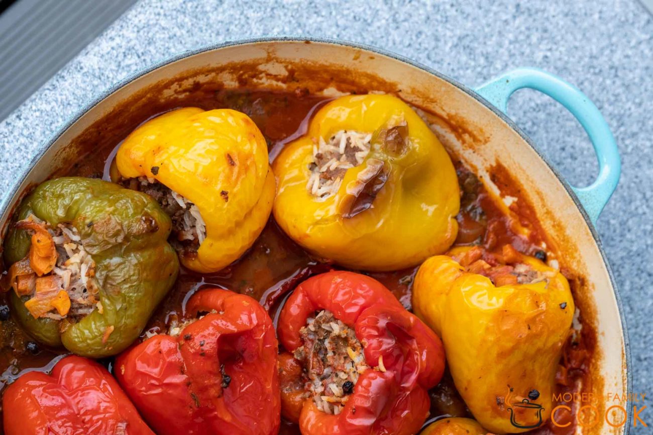Baked stuffed peppers (Mom’s recipe)