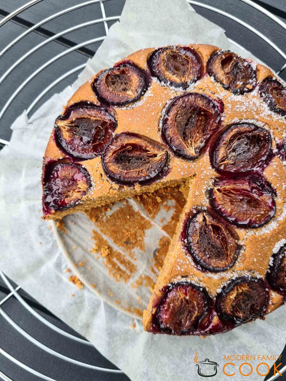 Plum Cake with Almond Flour and Coconut Sugar (gluten-free, dairy-free)