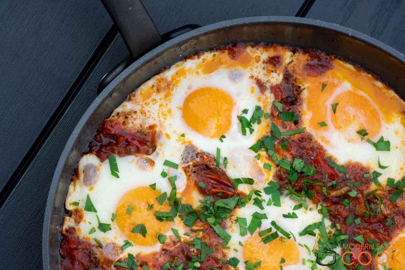 Shakshuka with Onions and Herbs