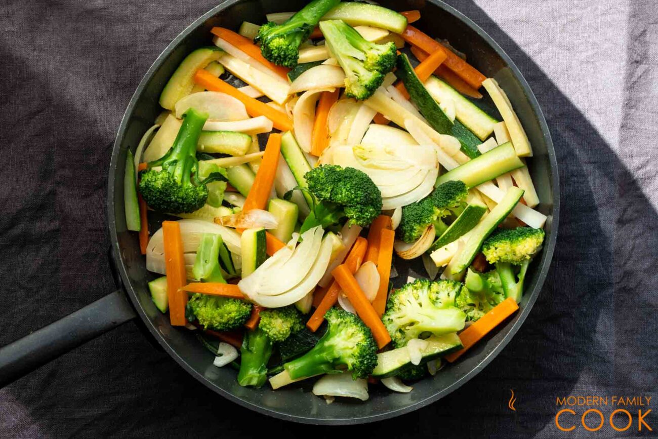 Blanched Vegetables in Garlic Oil