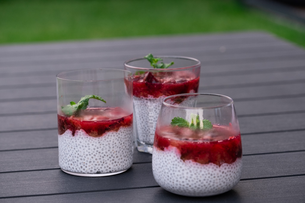 Chia Pudding with Plum Compote