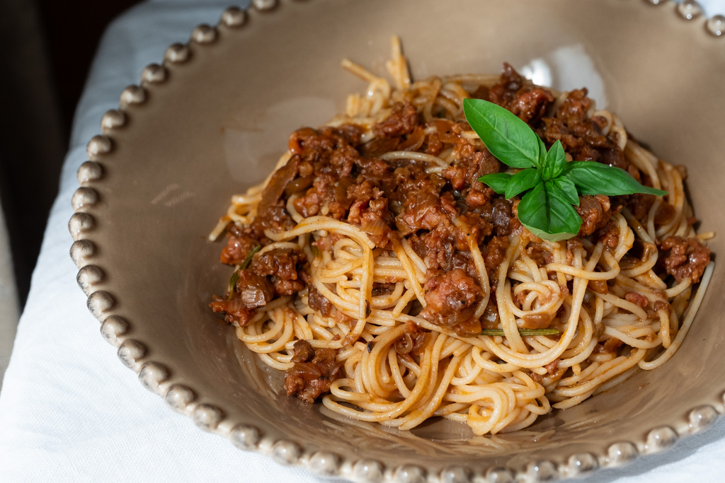 Spaghetti with Italian Salsiccia Sauce